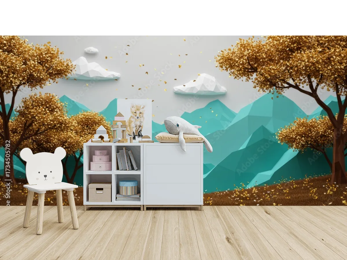 Mural Montañas Boreales Otoño - Fotomural Decorativo Personalizado
