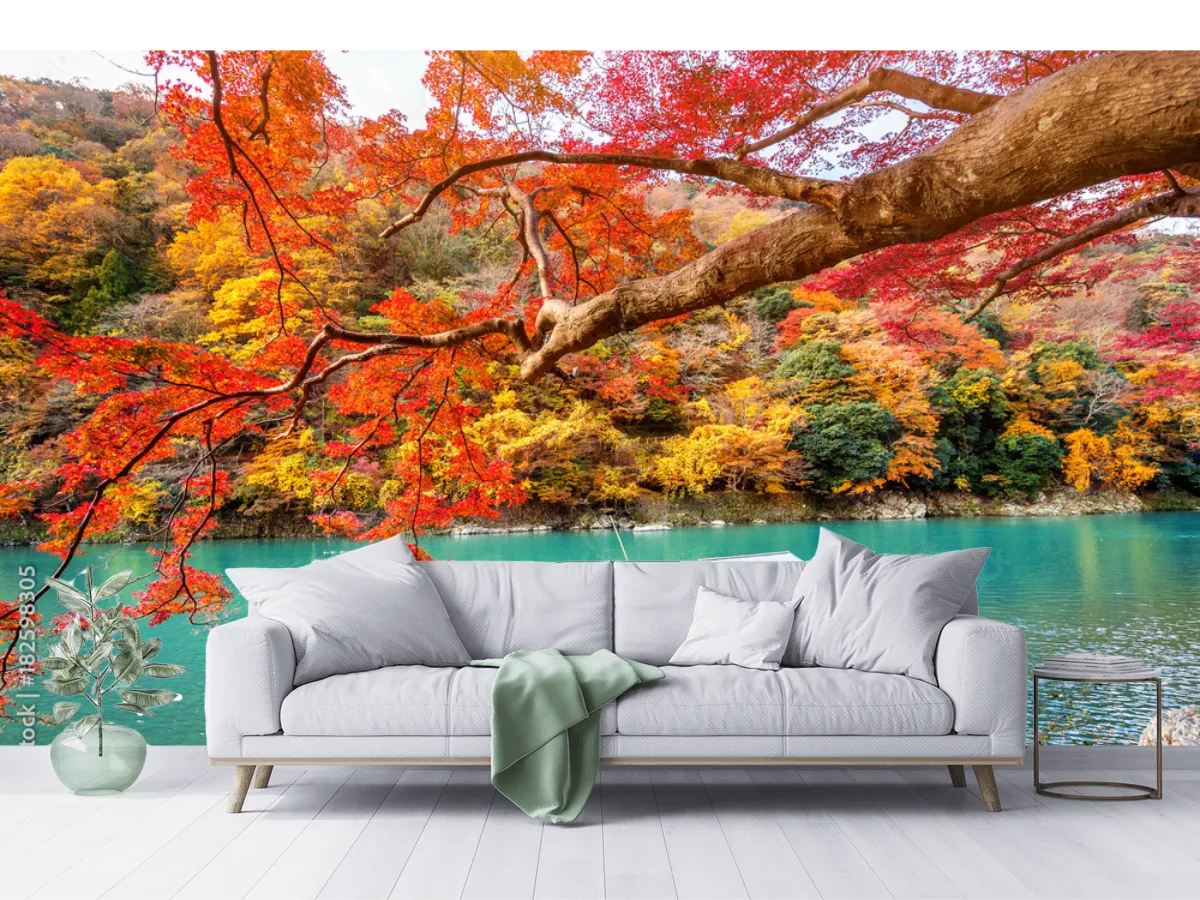 Mural modelo Esencia de Otoño para sala, fotomural autoadherible de alta resolución