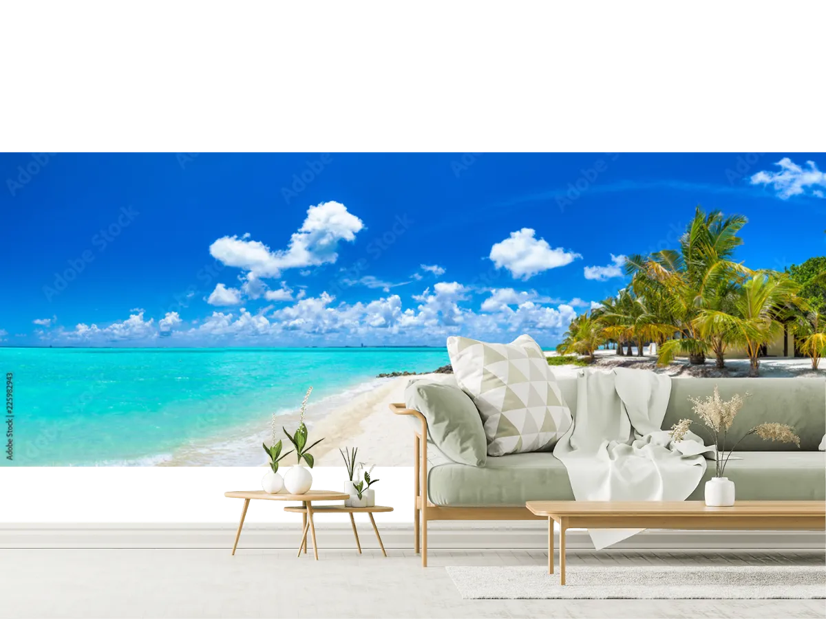 Mural Paraíso Playa Turquesa – Fotomural Decorativo Vinil y Tapiz