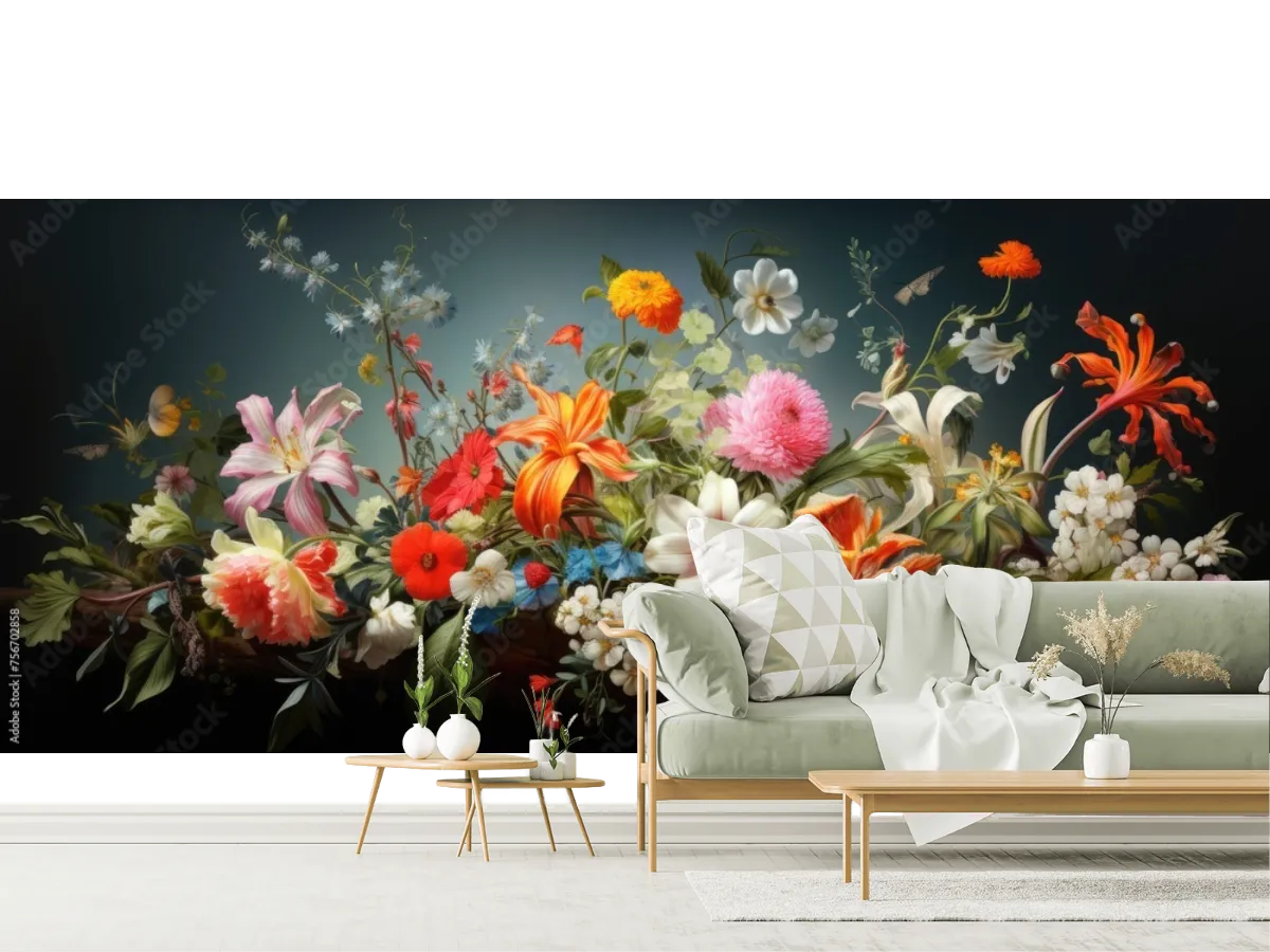 Mural Flores Eternas – Fotomural decorativo para pared, multi-materiales