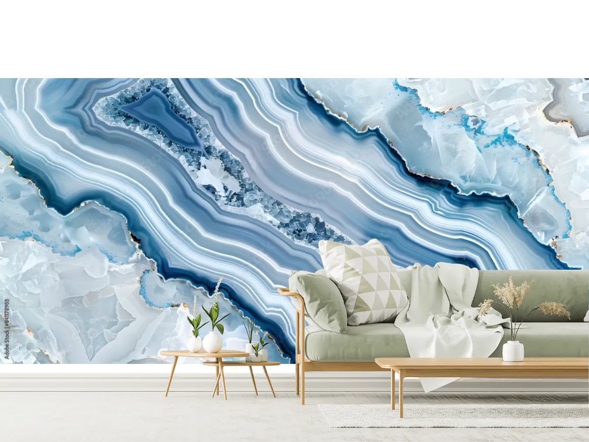 Mural Reflejos del Ártico en Vinil Arquitectónico o Papel Tapiz para decoración de sala