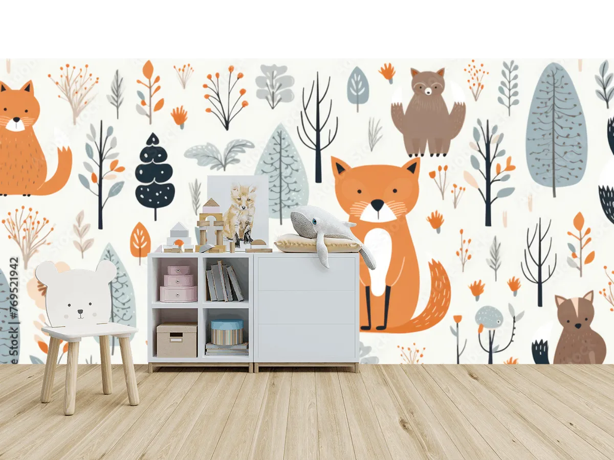 Fotomural modelo Bosque Encantado Infantil en Vinil Arquitectónico o Papel Tapiz