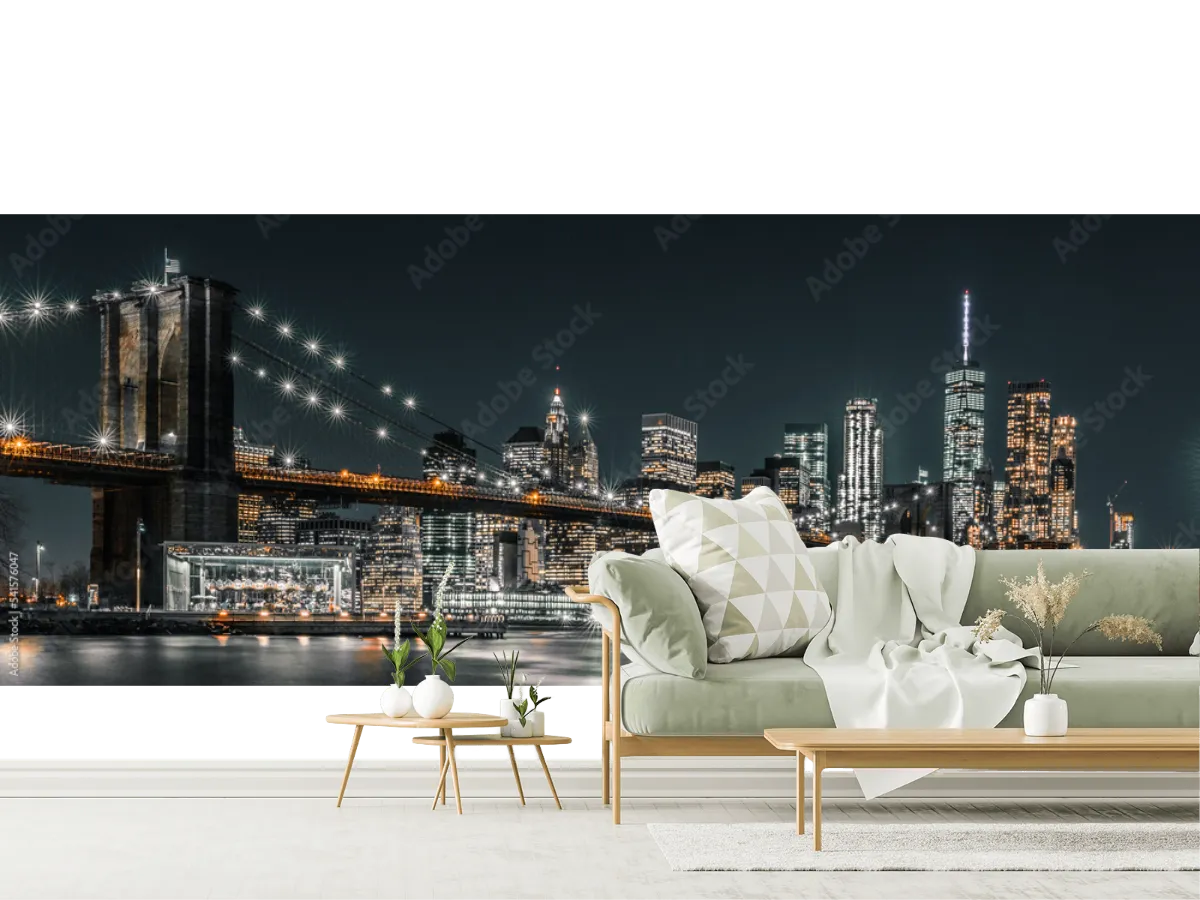 Mural Nocturno Brooklyn Dreams fotomural decorativo para sala o recámara