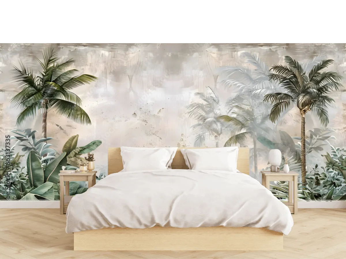 Mural Tropical Amanecer - Fotomural Personalizado Vinil o Papel Tapiz
