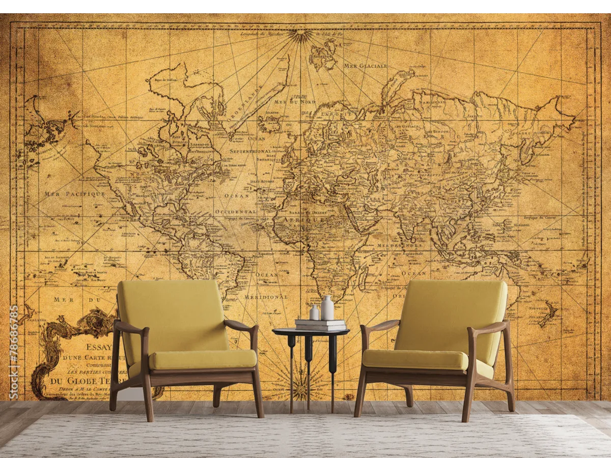 Mural Mundo Antiguo Vintage – Fotomural Decorativo Pared, Papel Tapiz o Vinil