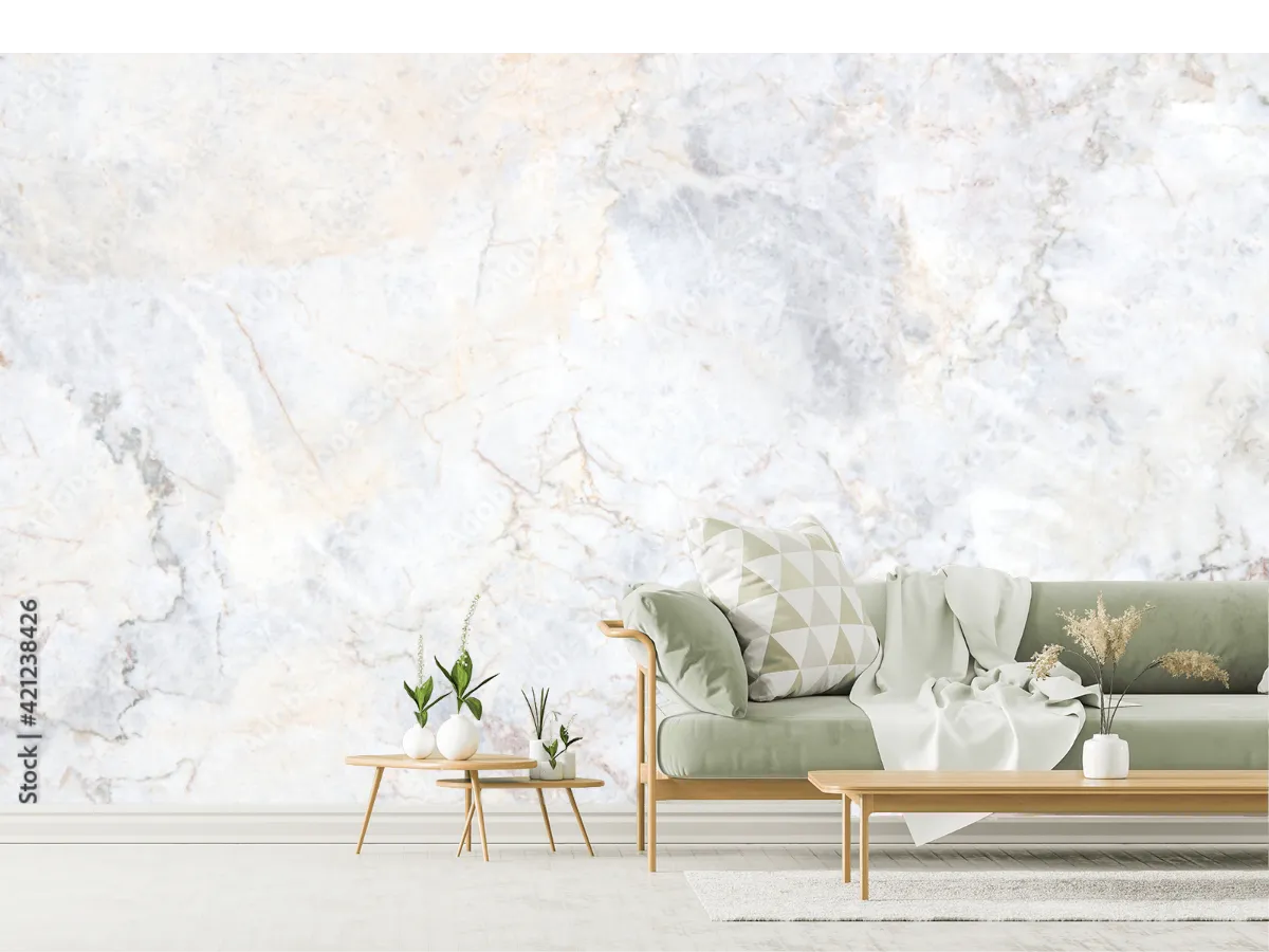 Mural Esencia de Mármol Blanco para Pared | Fotomural Decorativo