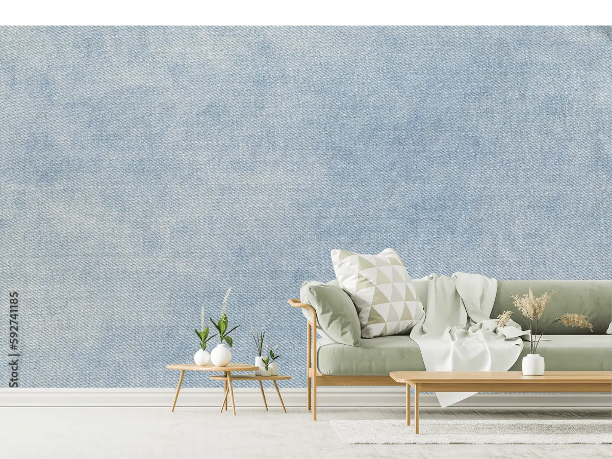 Mural Denim Esencial Azul en Vinil Arquitectónico o Papel Tapiz