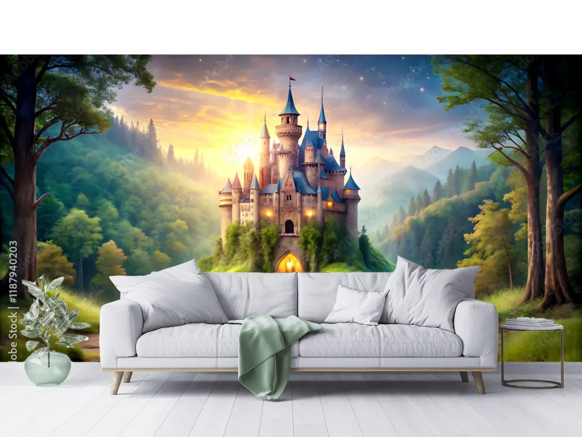 Mural Palacio de Ensueño Fantástico para Pared | Fotomural Decorativo