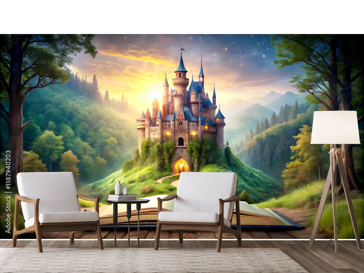 Mural Palacio de Ensueño Fantástico para Pared | Fotomural Decorativo
