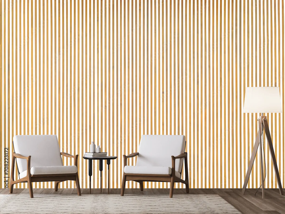 Mural Líneas de Miel Minimalista para Sala o Recámara | Vinil y Papel Tapiz Decorativo