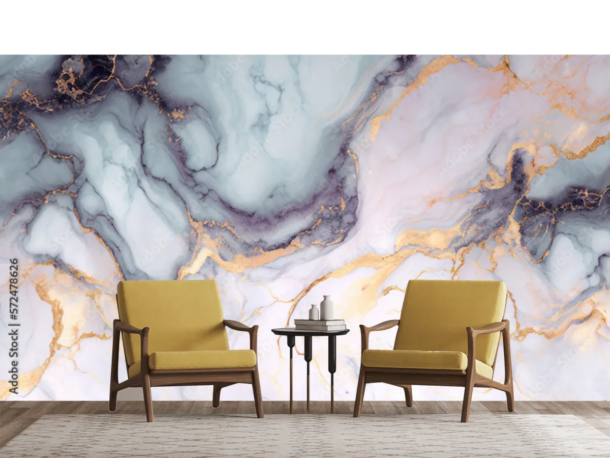 Mural Aurora Dorada en Vinil Arquitectónico o Papel Tapiz, fotomural de lujo para sala