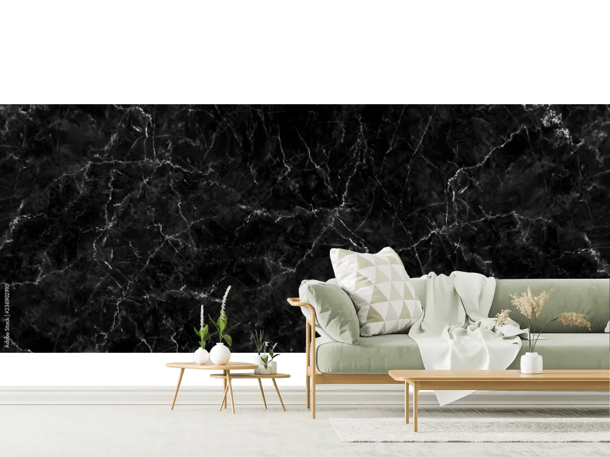 Mural Mármol Nocturno Elegancia – Fotomural Decorativo para Sala o Recámara