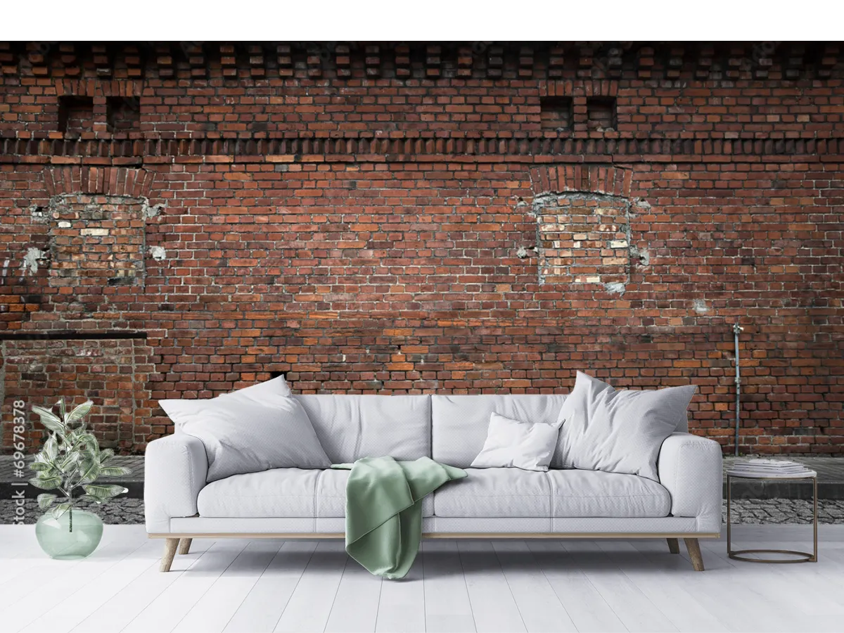 Mural Modelo Urban Brick Estilo Industrial para Paredes | Vinil Arquitectónico o Tapiz