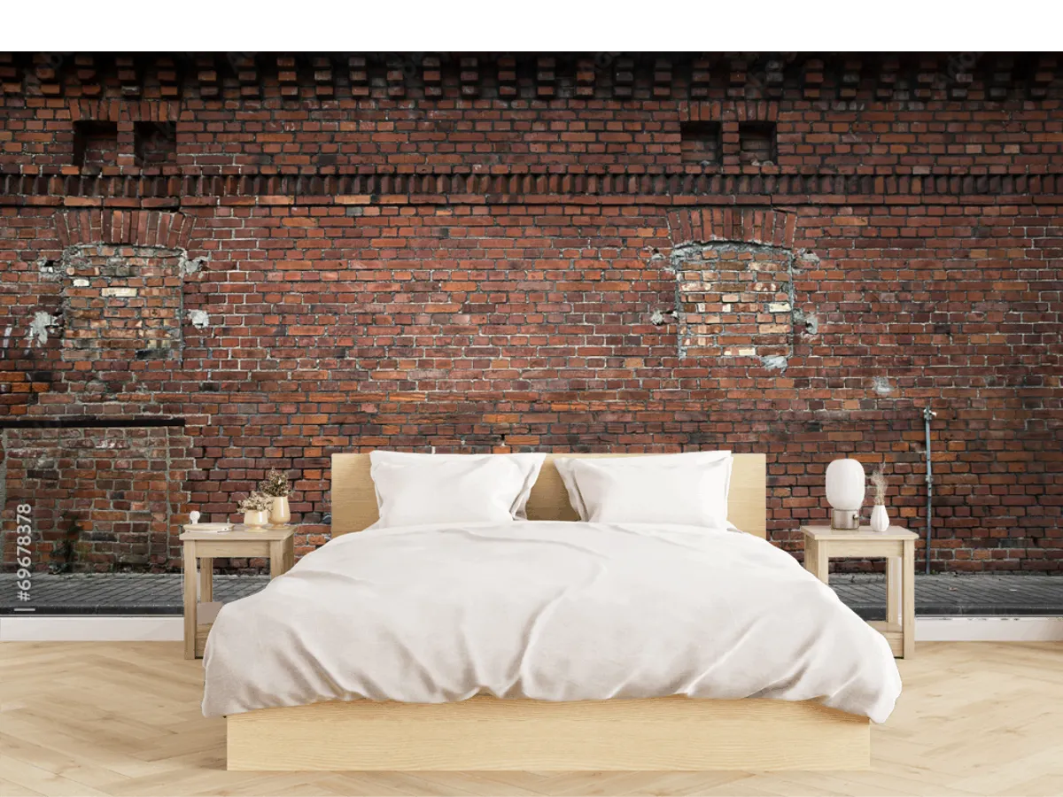 Mural Modelo Urban Brick Estilo Industrial para Paredes | Vinil Arquitectónico o Tapiz