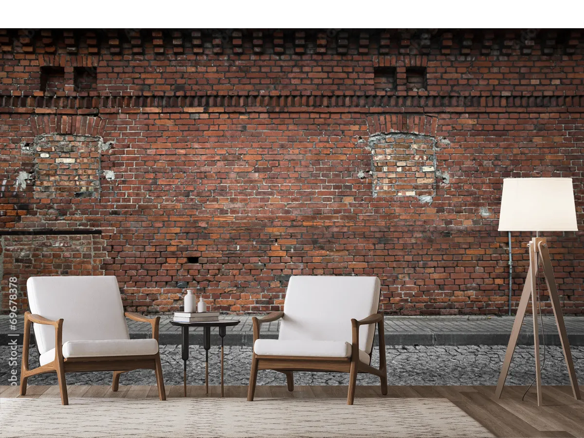 Mural Modelo Urban Brick Estilo Industrial para Paredes | Vinil Arquitectónico o Tapiz