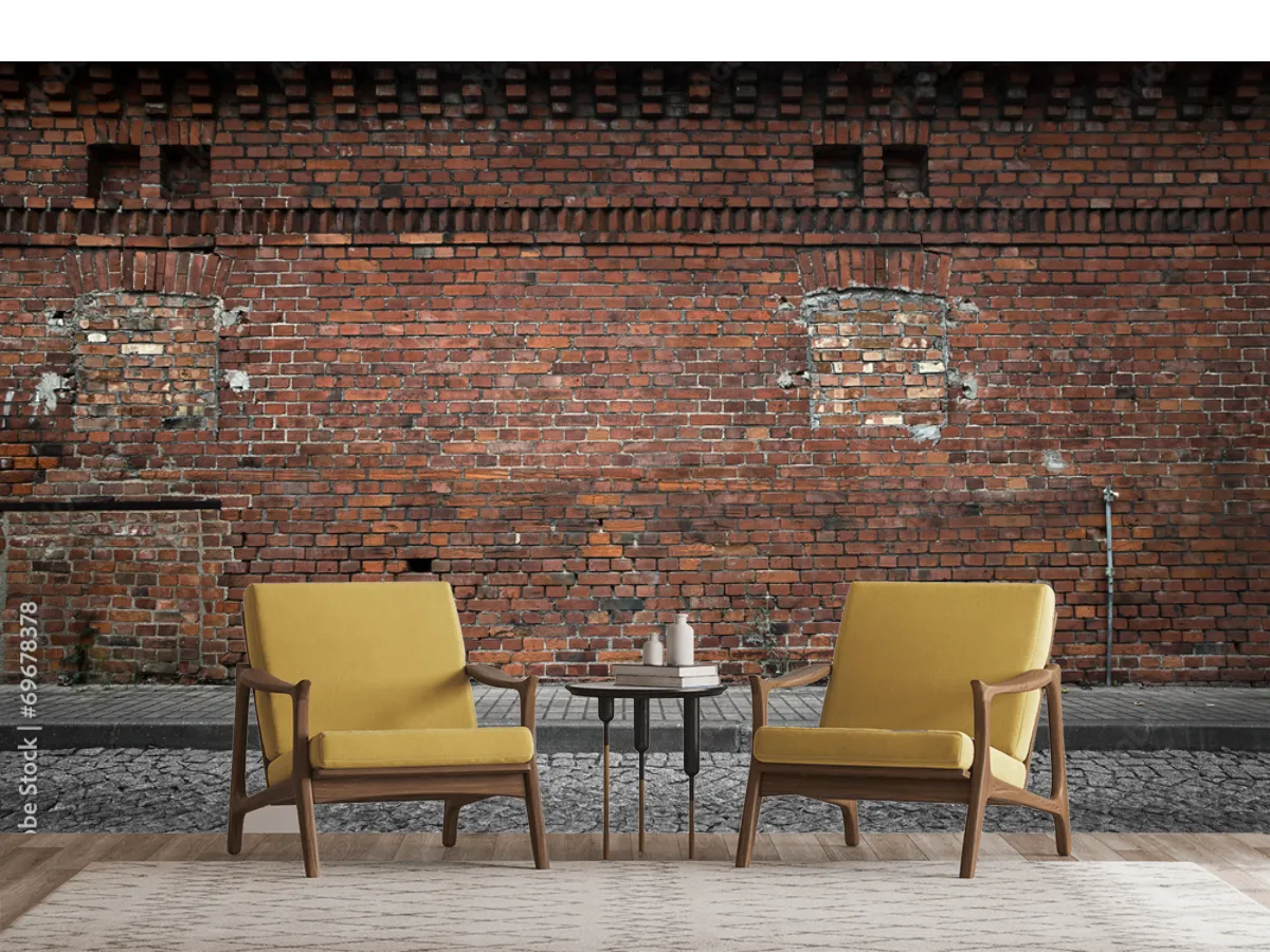 Mural Modelo Urban Brick Estilo Industrial para Paredes | Vinil Arquitectónico o Tapiz