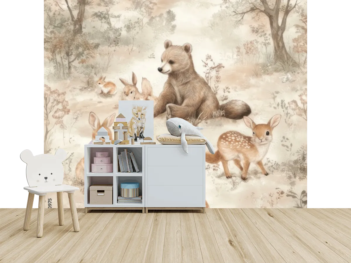 Mural Bosque Dulce Infancia Vinil Decorativo Infantil Personalizado
