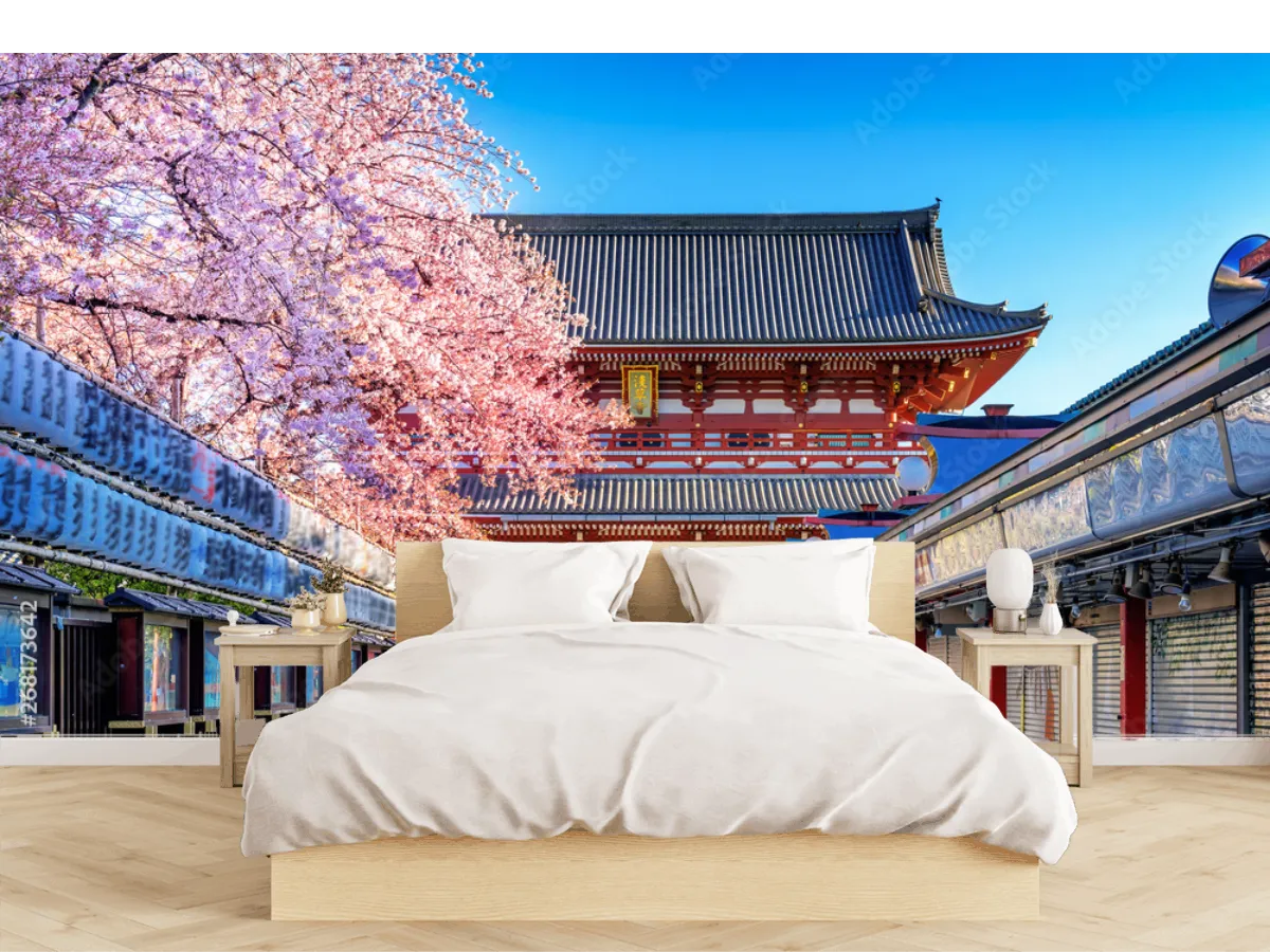 Mural Sakura Sensación Japonesa para Sala - Vinil, Tapiz y Más