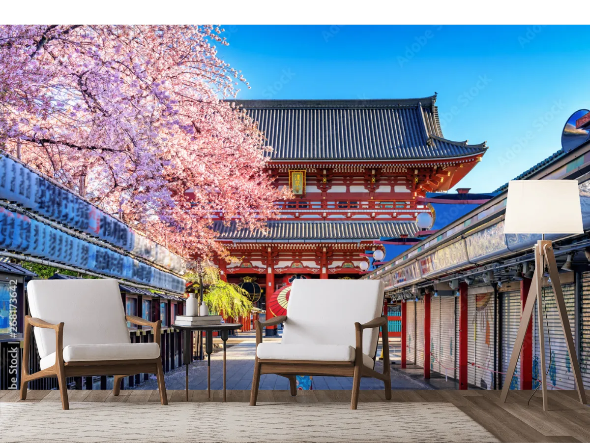 Mural Sakura Sensación Japonesa para Sala - Vinil, Tapiz y Más