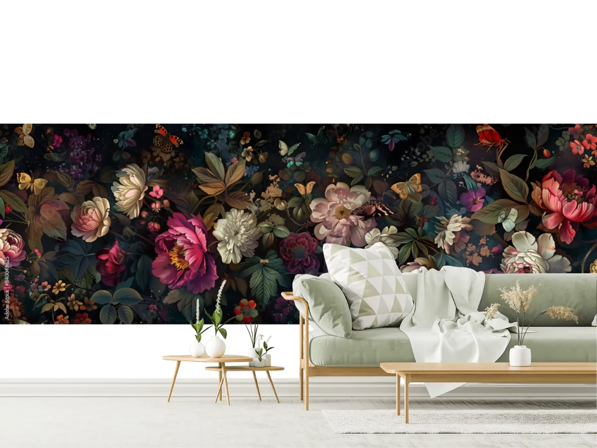 Mural Primavera Épica en Vinil Arquitectónico o Papel Tapiz | Fotomural Decorativo de Flores