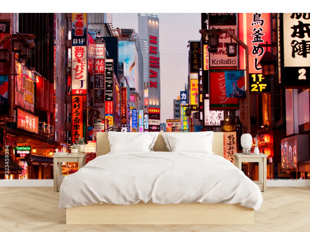 Fotomural Modelo Neon Tokyo – Ambientes Modernos | Vinil Arquitectónico y Papel Tapiz