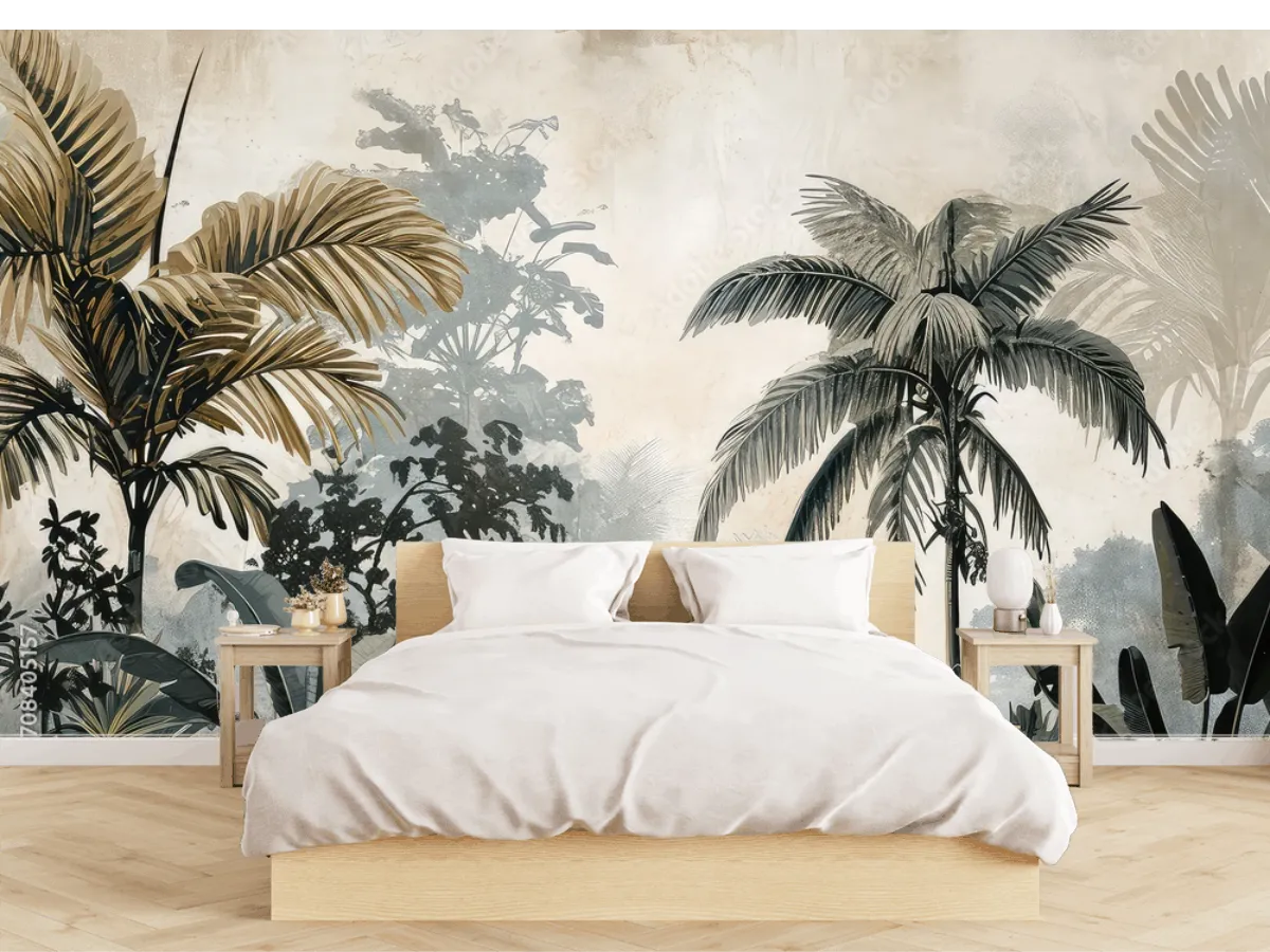Mural Oasis Tropical | Fotomural decorativo para sala o comedor