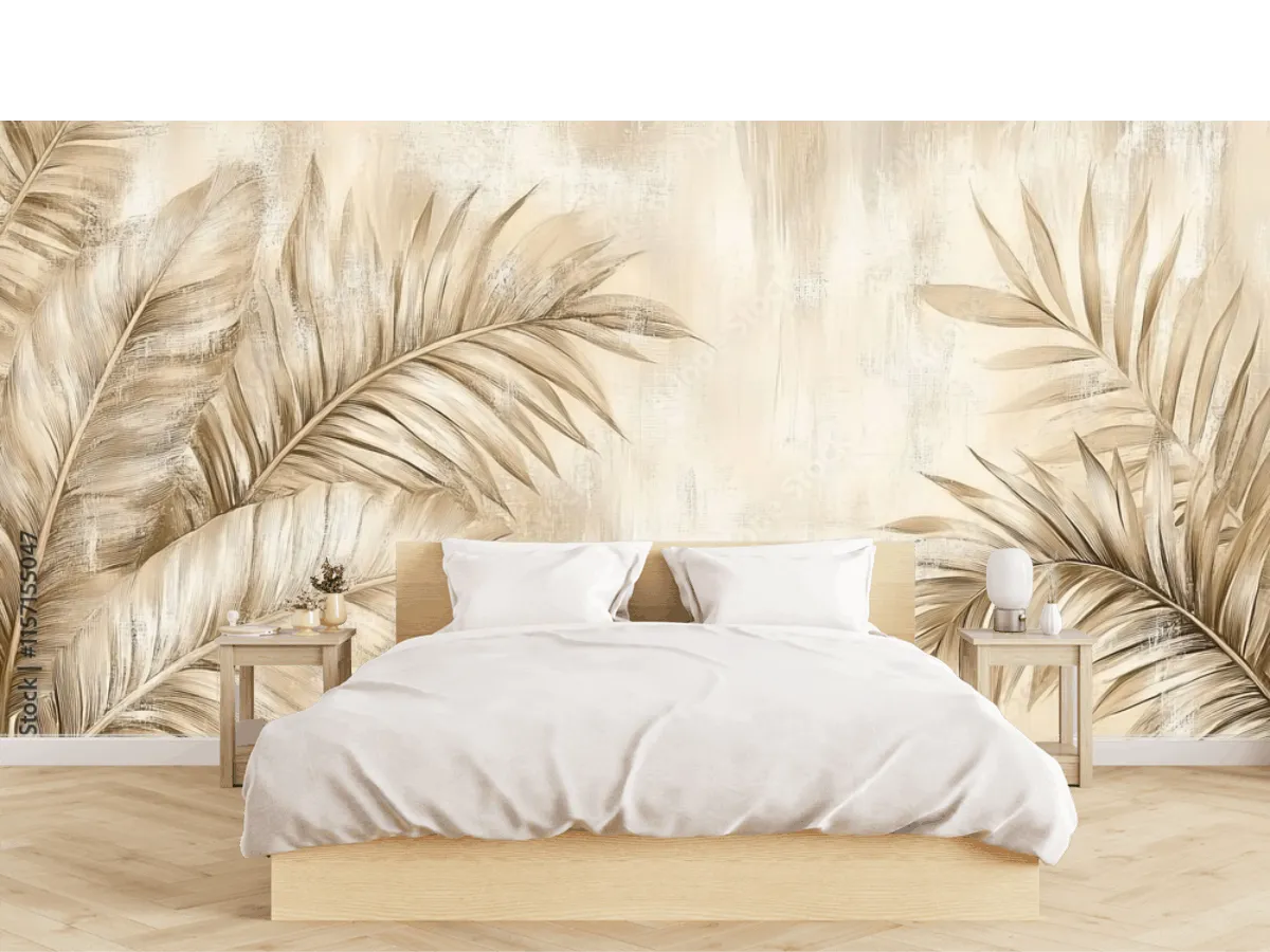 Mural Hoja Ébano Dorado - Fotomural Decorativo en Vinil, Tapiz y Contract