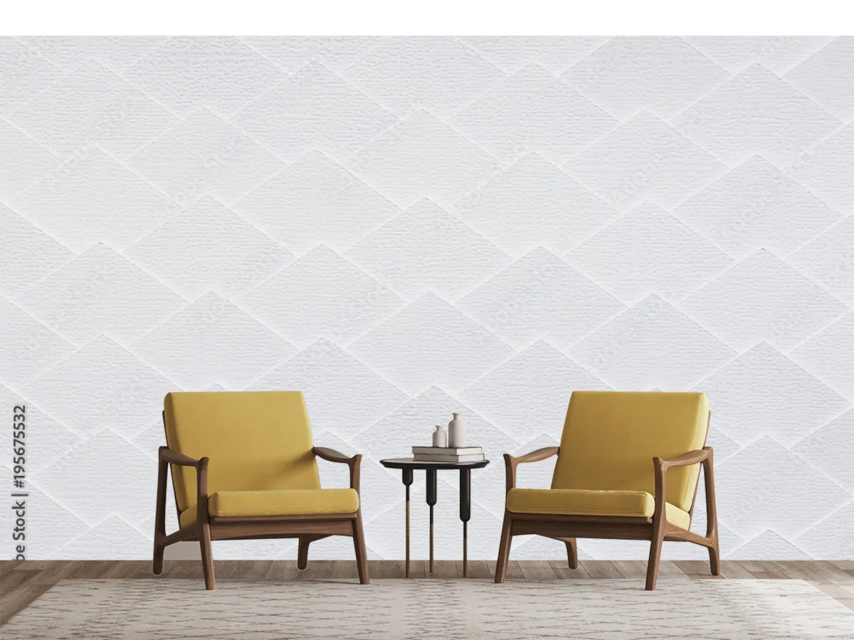 Modelo Tapiz Esencia Alba - Fotomural Geométrico Blanco para Pared