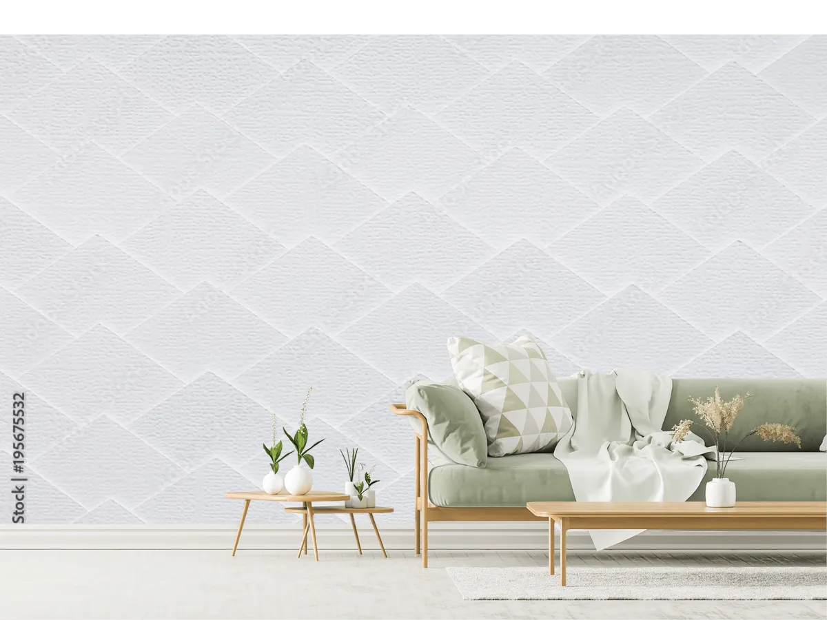 Modelo Tapiz Esencia Alba - Fotomural Geométrico Blanco para Pared