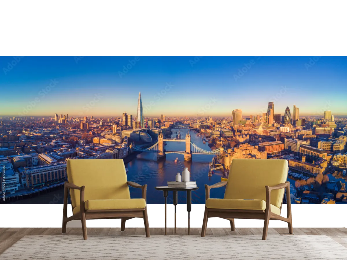 Mural Puente Aurora Londres para decoración de sala - Vinil Arquitectónico y Papeles Tapiz