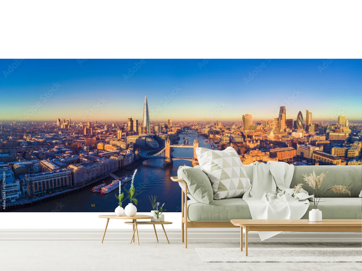 Mural Puente Aurora Londres para decoración de sala - Vinil Arquitectónico y Papeles Tapiz