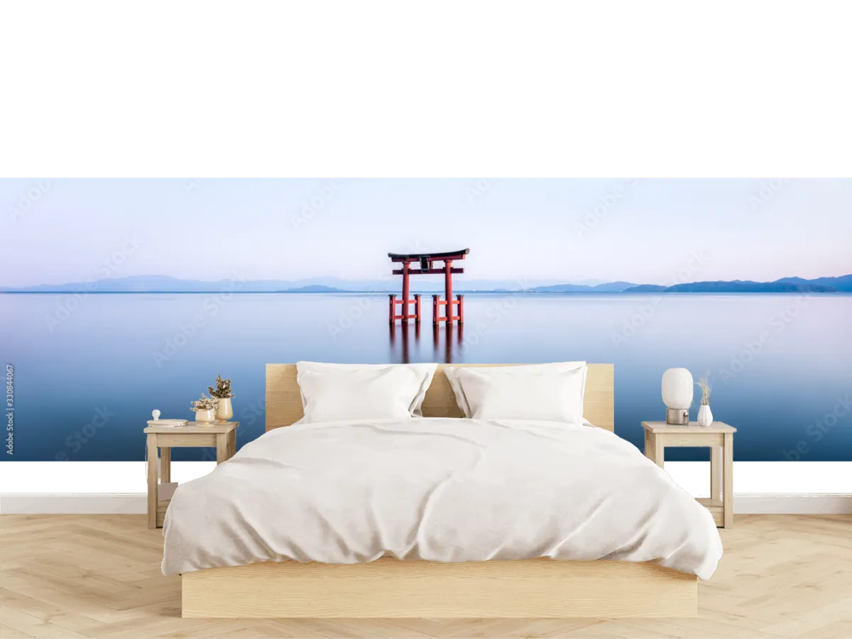 Mural Lago Sagrado Amanecer – Vinil, Papel Tapiz, Tapiz Texturizado