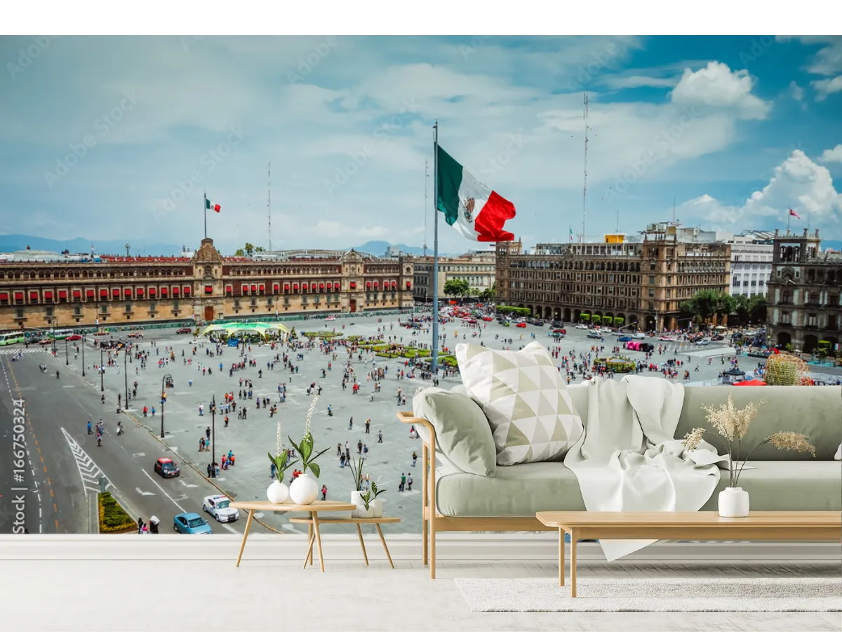 Mural Zócalo Espléndido CDMX fotomural personalizado en Vinil o Papel Tapiz
