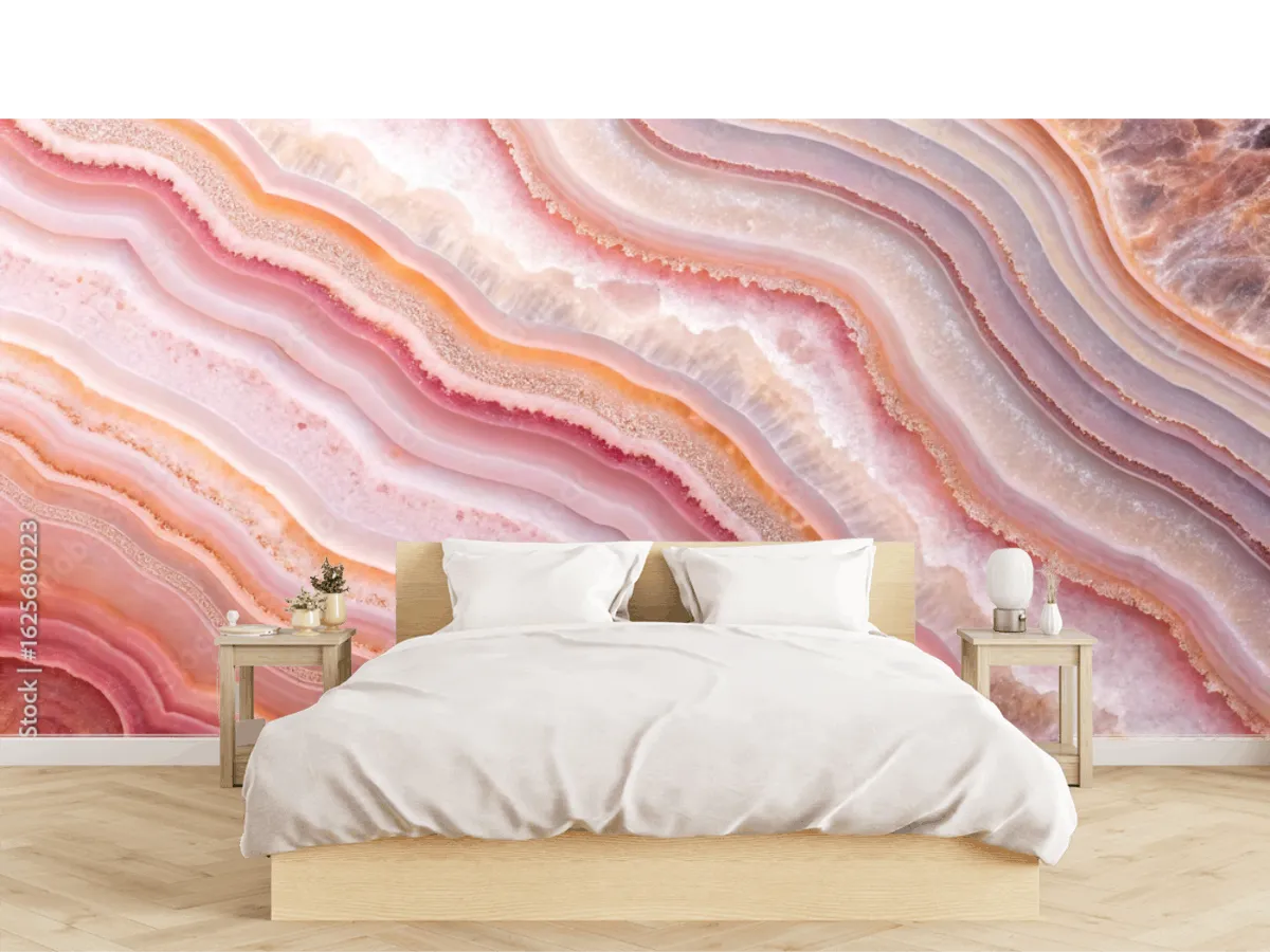 Mural Rosa Amanecer Onix en Vinil Arquitectónico o Papel Tapiz