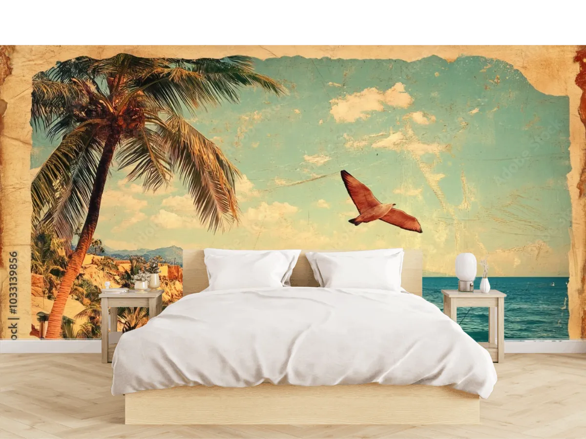Mural Playa Esencial Sueño Tropical - Fotomural Decorativo Personalizable