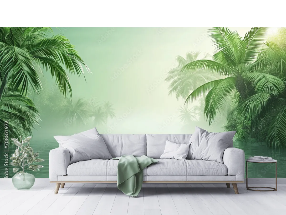 Mural Laguna Esmeralda | Fotomural Decorativo en Vinil, Papel Tapiz o Rugoso