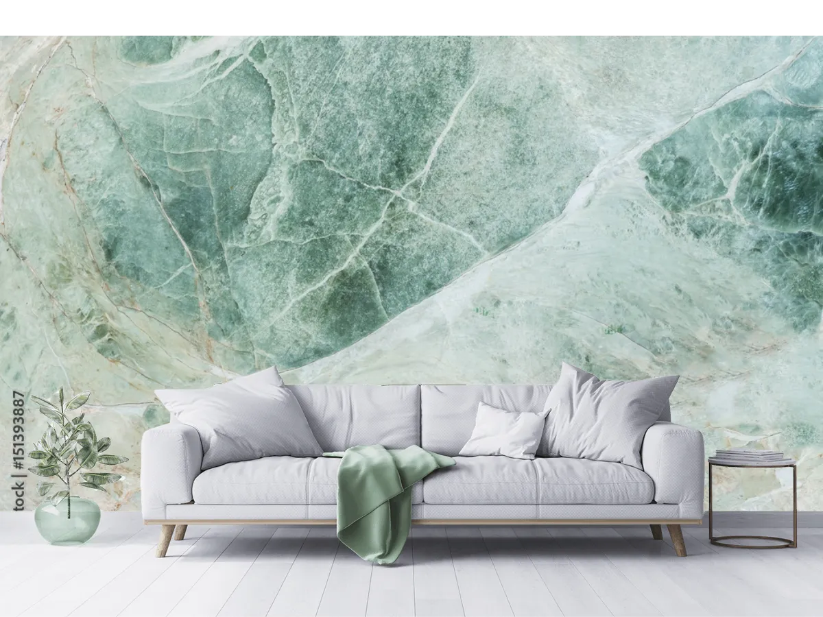 Mural Esmeralda Glaciar - Fotomural Decorativo en Vinil o Papel Tapiz