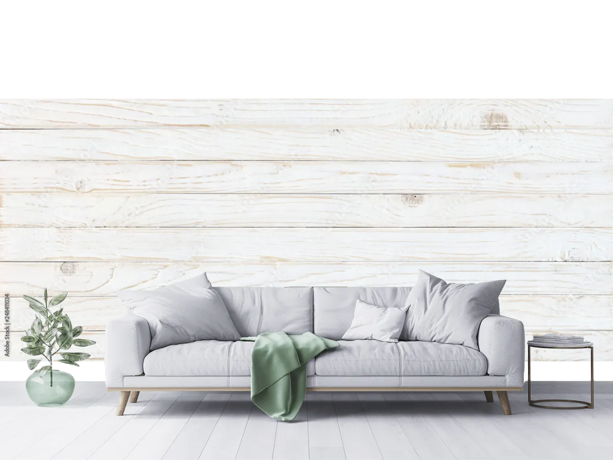Mural Aura Nórdica Blanco – Fotomural de Pared Decorativo en Vinil, Papel Tapiz y Contract