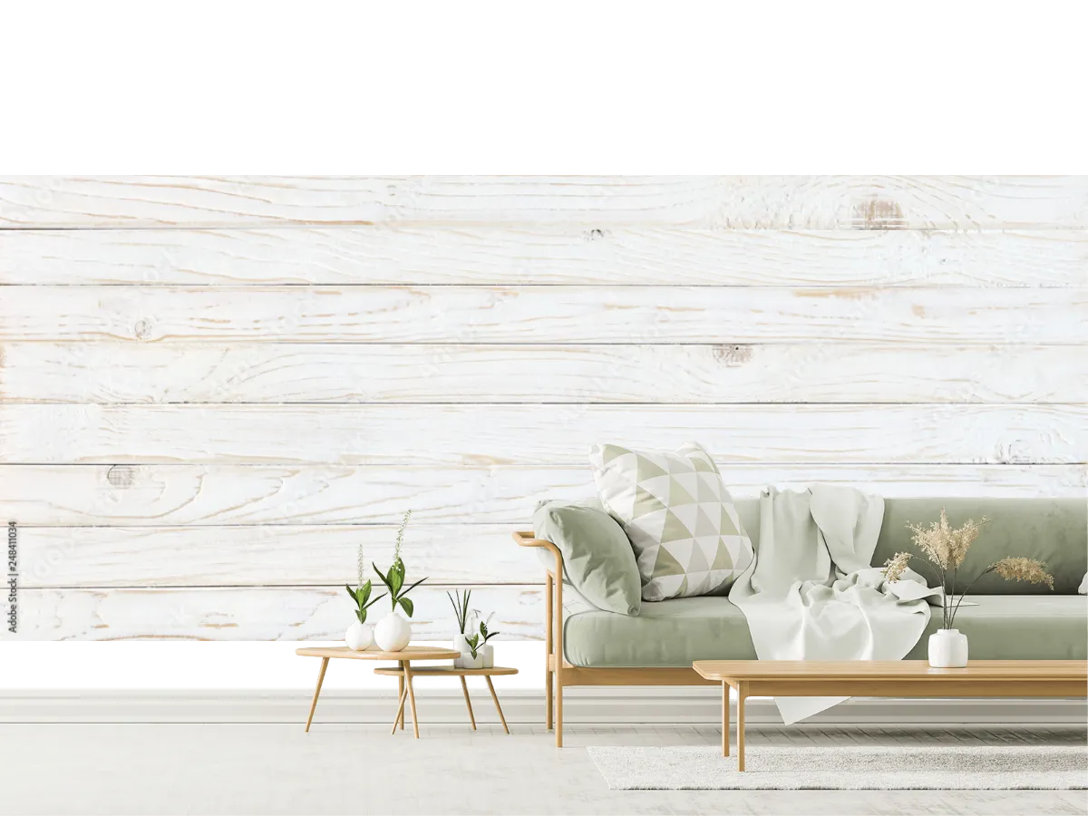 Mural Aura Nórdica Blanco – Fotomural de Pared Decorativo en Vinil, Papel Tapiz y Contract