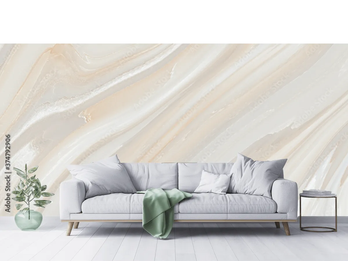 Mural Serenidad de Mármol Beige para Pared, Fotomural Decorativo en Vinil o Papel Tapiz