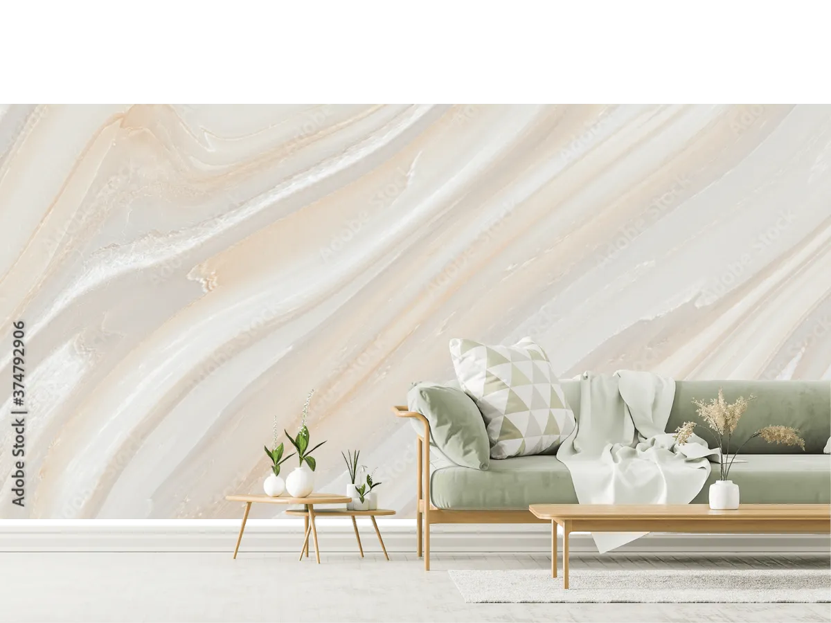 Mural Serenidad de Mármol Beige para Pared, Fotomural Decorativo en Vinil o Papel Tapiz