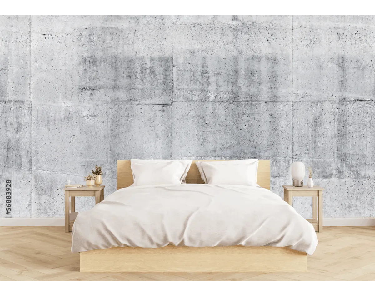 Mural Concreto Urbano Gris Moderno para decoración de salas y oficinas