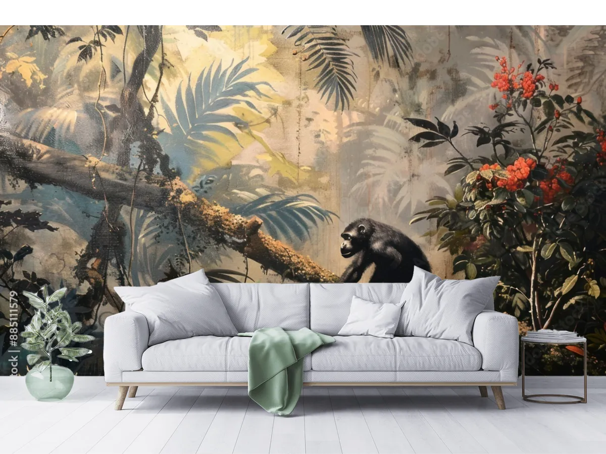 Mural Jungle Serenata – Fotomural de Selva para Sala o Recámara