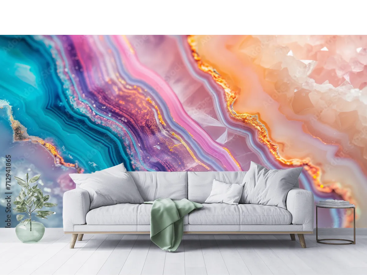 Mural Aura Cristalina – Fotomural decorativo para sala, recámara o oficina