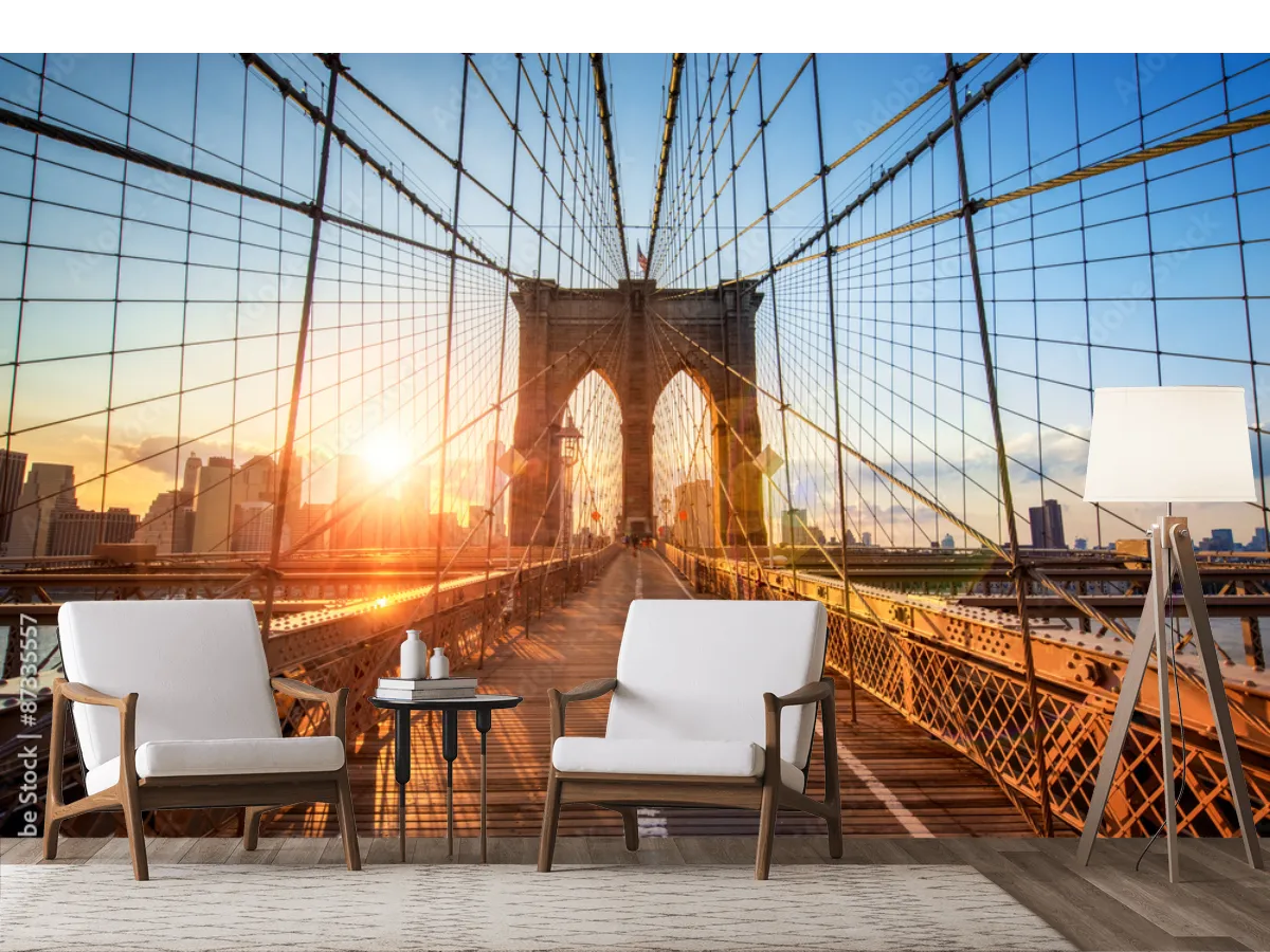 Mural Amanecer Brooklyn Iconic | Fotomural Decorativo para Sala y Oficina