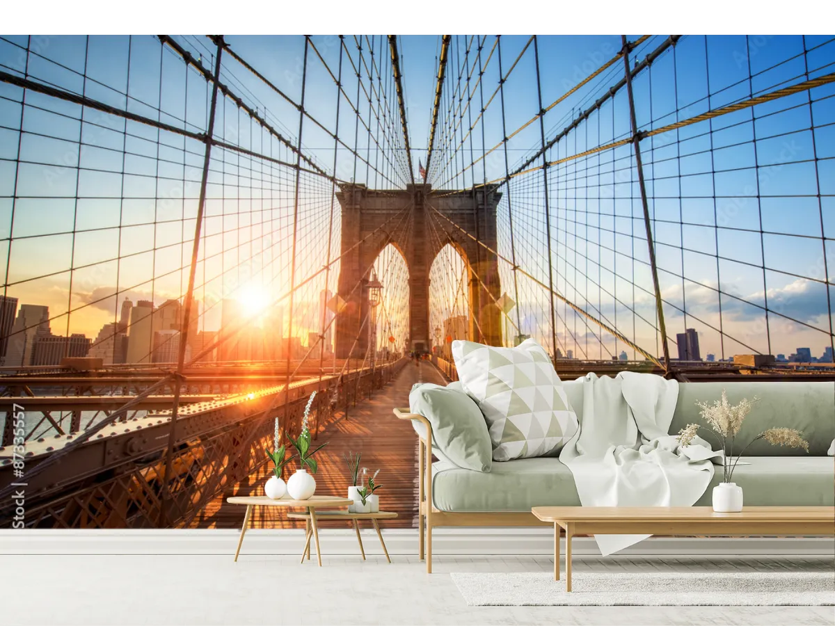 Mural Amanecer Brooklyn Iconic | Fotomural Decorativo para Sala y Oficina
