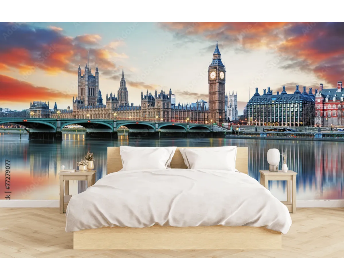 Mural Londres Reflejo Urbano en Papel Tapiz Decorativo