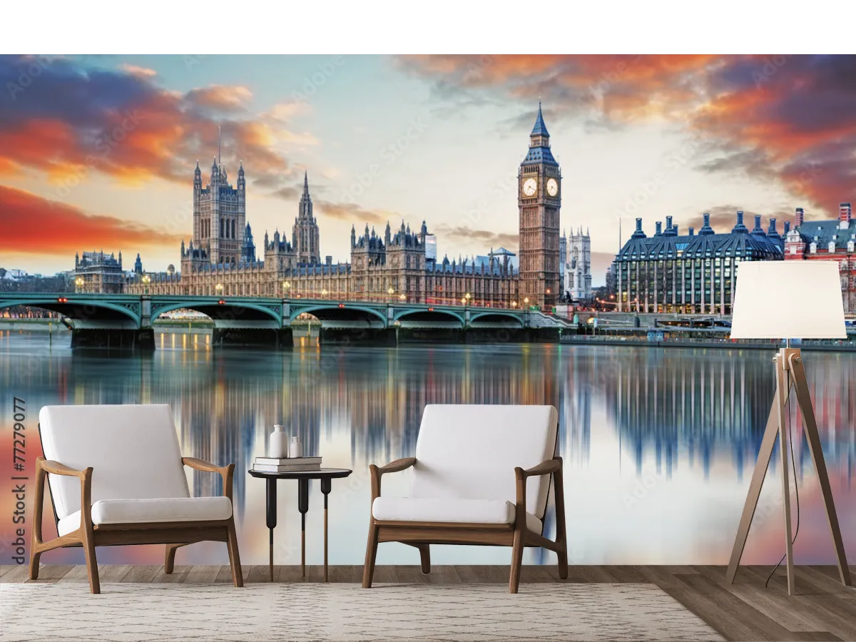 Mural Londres Reflejo Urbano en Papel Tapiz Decorativo
