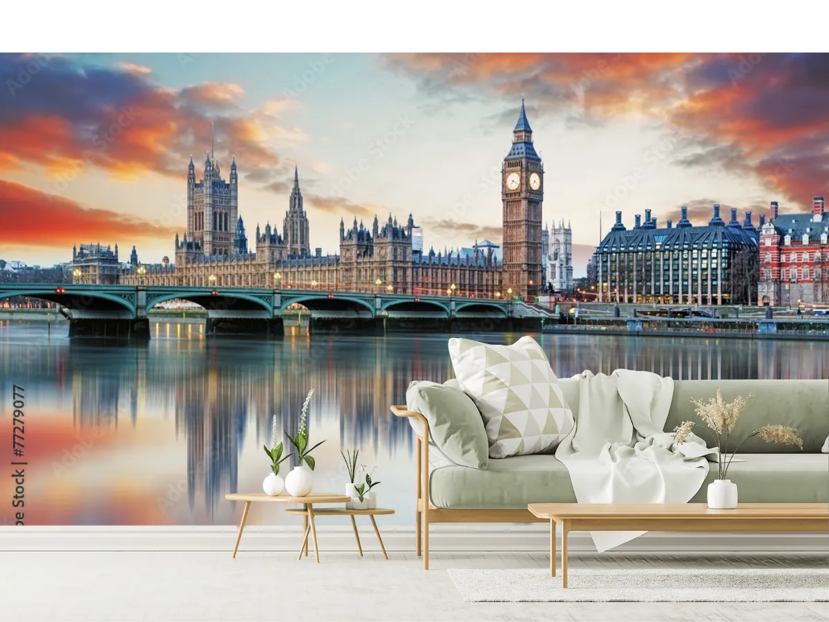 Mural Londres Reflejo Urbano en Papel Tapiz Decorativo