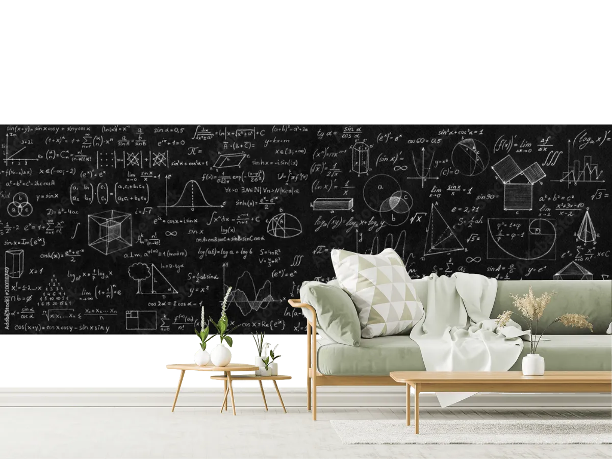 Mural Matemático Universo Abstracto para Decoración de Pared